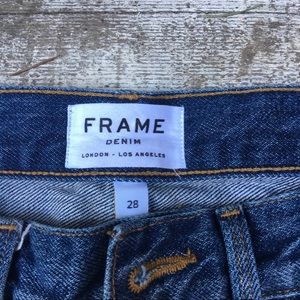 Frame Jeans 28 ‘Le Boy’ Med Wash Distressing